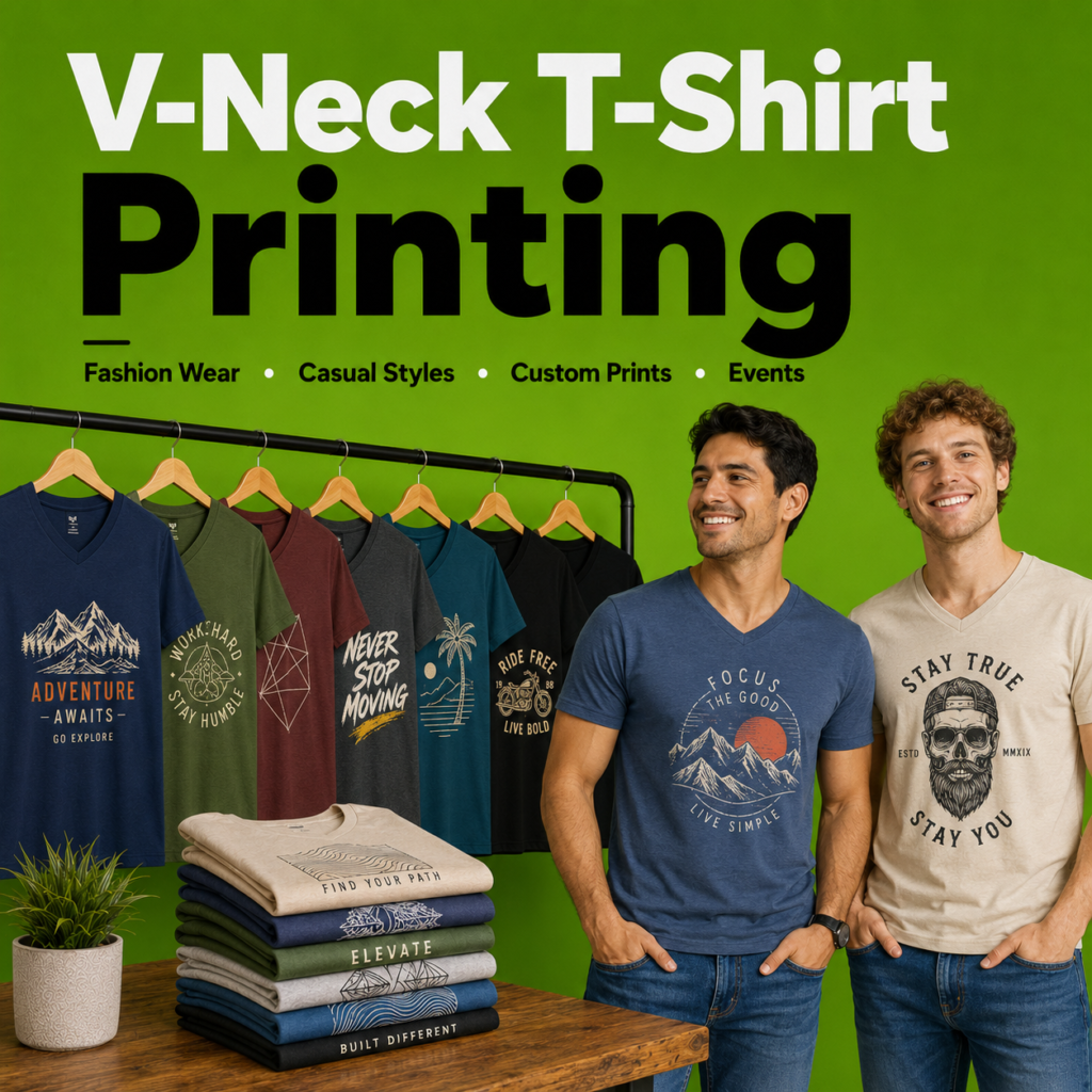 V-Neck-T-Shirt-Printing-Brighton